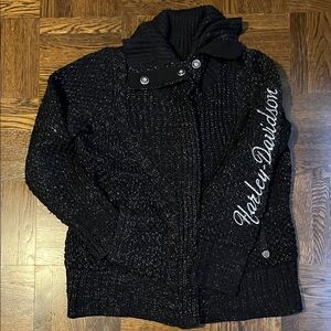 Harley-Davidson Black Knit Cardigan